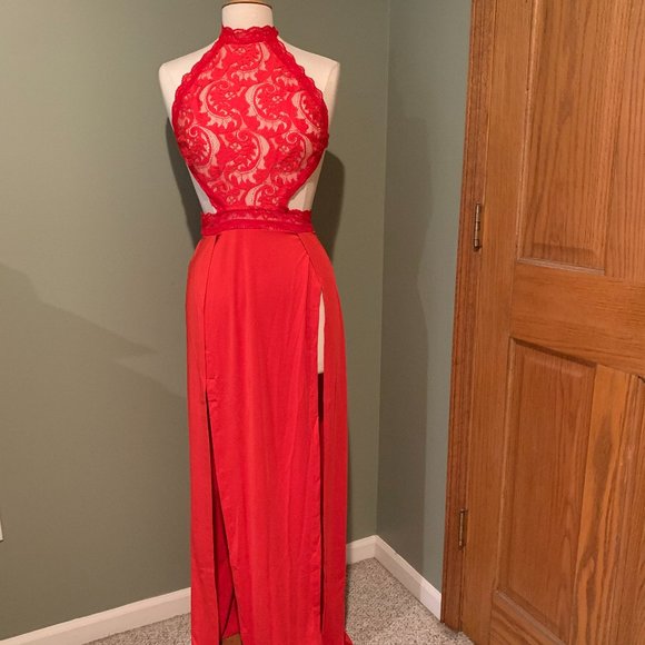 Other - RED LINGERIE LACE FRONT  SIZE MEDIUM #200